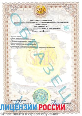 Образец сертификата соответствия (приложение) Выкса Сертификат ISO 14001